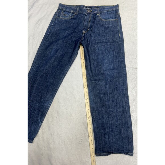 Ecko Unltd Jeans Baggy Fit Men's Size 38x33 Dark Wash Denim Y2K Hip Hop - Picture 6 of 8